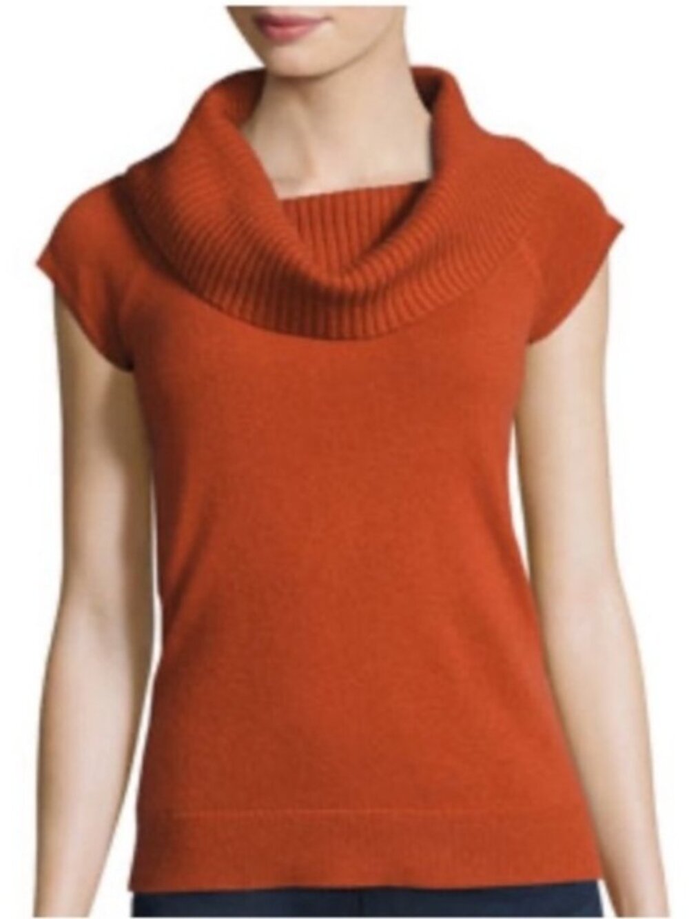 Theory Women’s Sweater AFLINA Cowl Neck Sweater Cashmere Short sleeve size Small